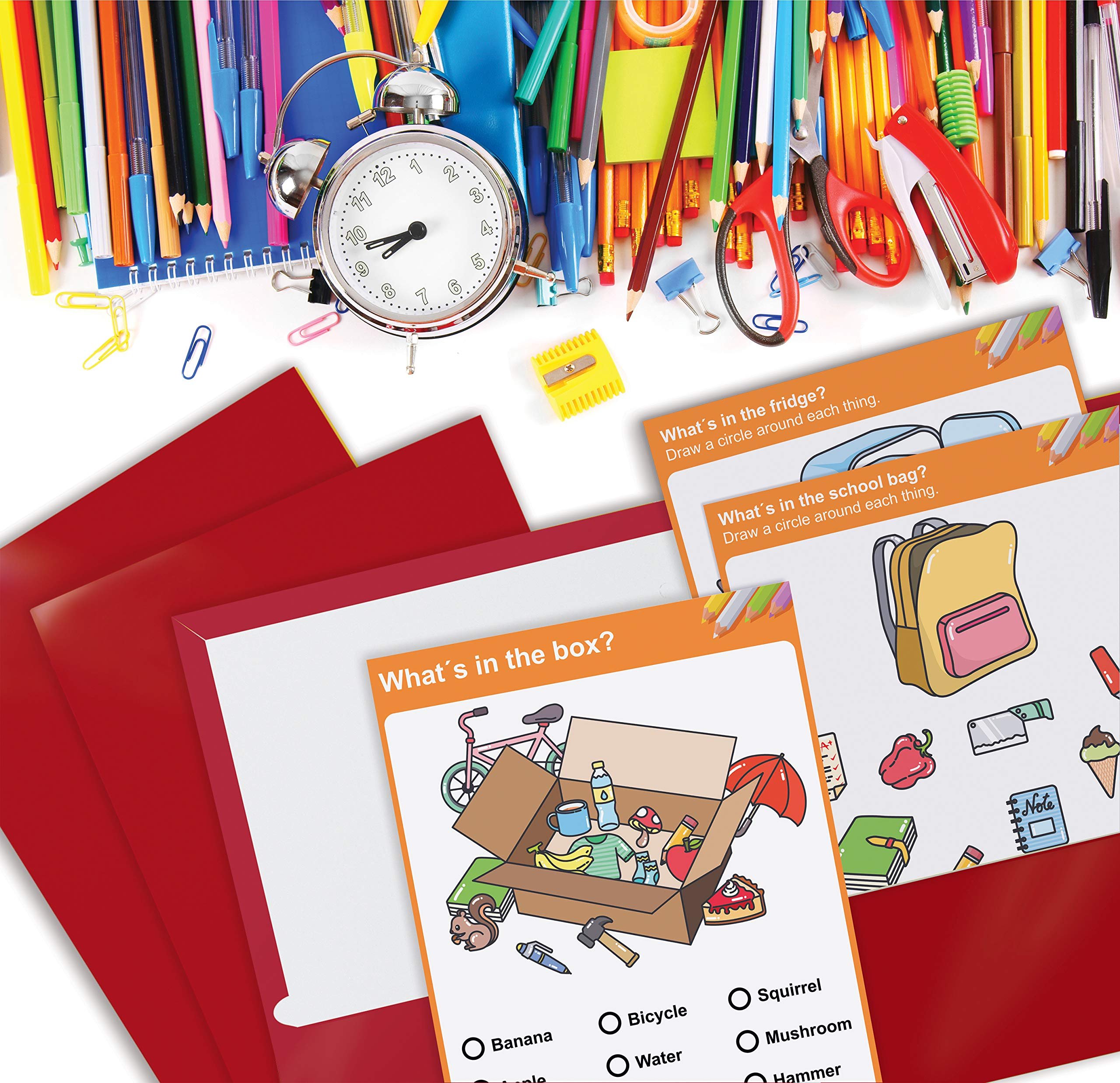 Better Office Products 2 Pocket Glossy Laminated Paper Folders Portfolio Letter Size, Red, 25PK 80183 - alternate 2